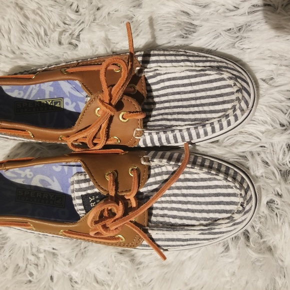 Sperry top siders nautical striped size 8 - Picture 2 of 5